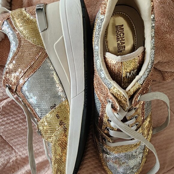 MICHAEL KORS GEORGIE COLOR-BLOCK SEQUINED TRAINER - NEW WITHOUT TAGS - Picture 1 of 6